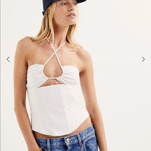 COPY - For love & lemons FLL Landon corset top white / small